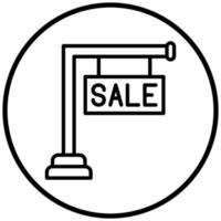 Sale Board Icon Style vector