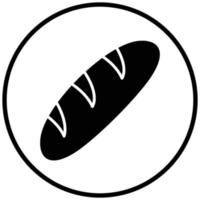 estilo de icono de baguette vector