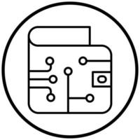 Digital Wallet Icon Style vector