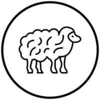 estilo de icono de oveja vector