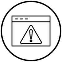 Web Warning Icon Style vector