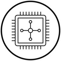 Cpu Icon Style vector