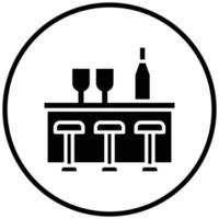 estilo de icono de barra de bar vector