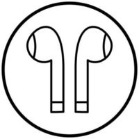 Earbuds Icon Style vector