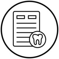 estilo de icono de registro dental vector