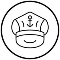 Captain Cap Icon Style vector