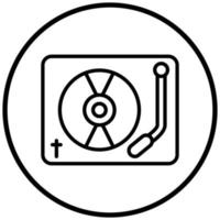 estilo de icono de tocadiscos vector