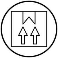 Package Side Up Icon Style vector
