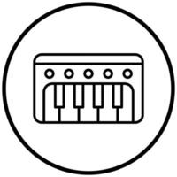 Piano keyboard Icon Style vector