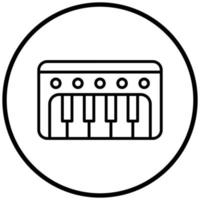 Piano keyboard Icon Style vector