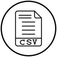 estilo de icono csv vector