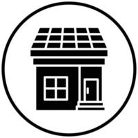 Solar House Icon Style vector