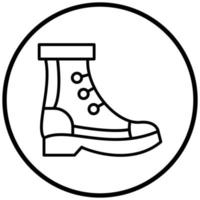 estilo de icono de botas vector