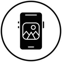 Mobile Image Icon Style vector