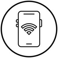Mobile Wifi Icon Style vector