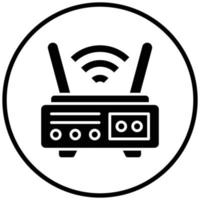 estilo de icono de enrutador wifi vector