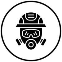 Fireman Mask Icon Style vector