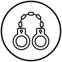 Handcuffs Icon Style vector