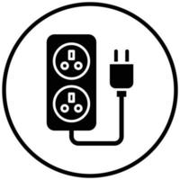 Power Socket Icon Style vector