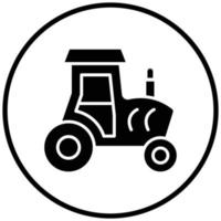 estilo de icono de tractor vector