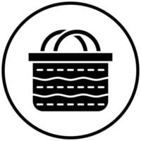 Picnic Basket Icon Style vector