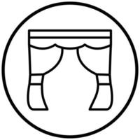 Curtains Icon Style vector
