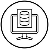 Study Database Icon Style vector