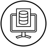 Study Database Icon Style vector