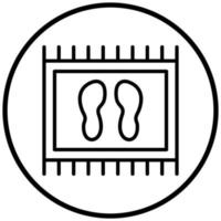 Door Mat Icon Style vector