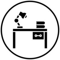 estilo de icono de mesa de estudio vector