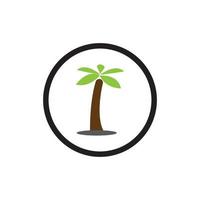 Palm tree summer logo vector