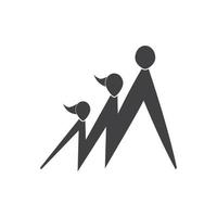 logotipo de familia feliz vector