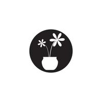 Flower vase logo vector