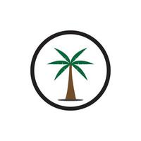 Palm tree summer logo vector