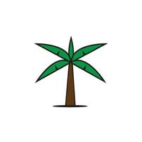 Palm tree summer logo vector