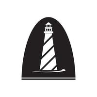 Lighthouse logo template vector