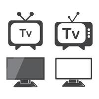TV logo design vector