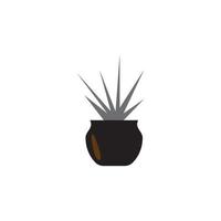 Flower vase logo vector