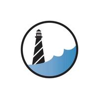 Lighthouse logo template vector