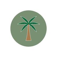 Palm tree summer logo vector