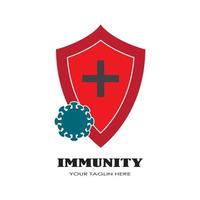 vector de logotipo de inmunización