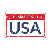 made in USA stamp vector