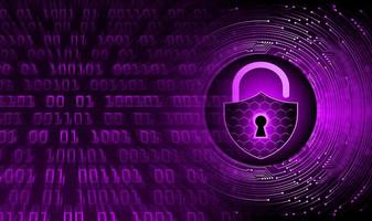 Closed Padlock on digital background, cyber security photo