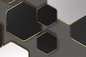 3d wallpaper hexagon gold modern color network tech inovative photo