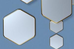 3d wallpaper hexagon gold modern color network tech inovative photo