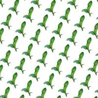 beauty fresh green banana tree with long leaves seamless patterns isolated on white background. side view plant bright pattern love theme photo