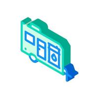 trailer with water isometric icon vector illustration