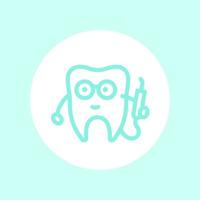 icono de dentista dental, elemento de logotipo de estomatología, ilustración vectorial vector