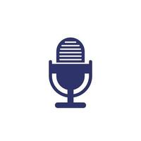 microphone icon for podcast logo vector