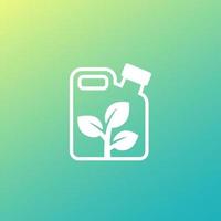 biofuel icon with canister, vector